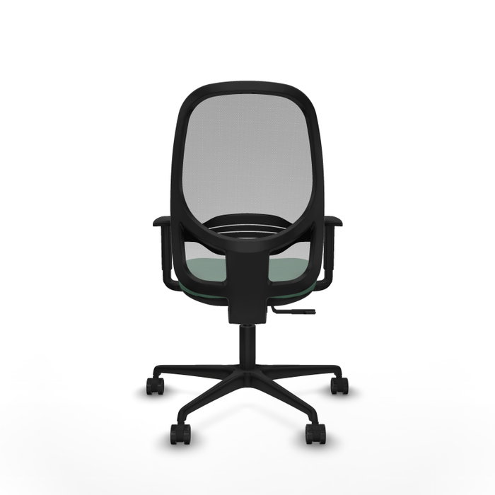 PIQUERAS Y CRESPO Silla de oficina Cilanco con mecanismo Sincro, Verde esmeralda y Gris