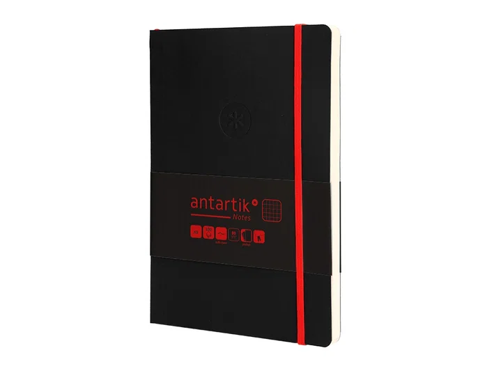 Antartik Cuaderno A5 Tapa Blanda Hojas Cuadriculadas Negro y Rojo 80 Hojas 80 gr FSC Antartik Cuaderno A5 Tapa Blanda Hojas Cuadriculadas Negro y Rojo 80 Hojas 80 gr FSC