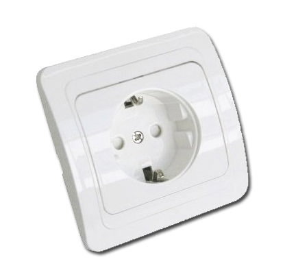 Base de enchufe con TT Blanca Blíster 20128-44912 Base de enchufe con TT Blanca Blíster 20128-44912