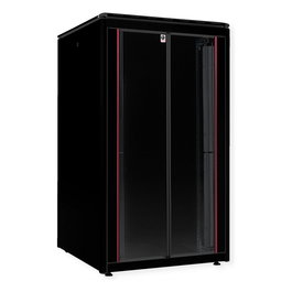 ROLINE Rack de 19 Pulgadas 26U, Bastidor Independiente para Red, 800x800 mm (AnxProf), Puerta de Cristal Negro, Capacidad 600 kg, Referencia 26.21.0224