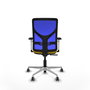 PIQUERAS Y CRESPO Silla de oficina Motilla con mecanismo Sincro, asiento amarillo y respaldo azul