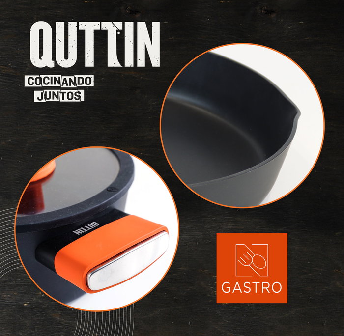 Quttin Cacerola Baja 26 cm con Tapa Colección Gastro (6 Unidades)