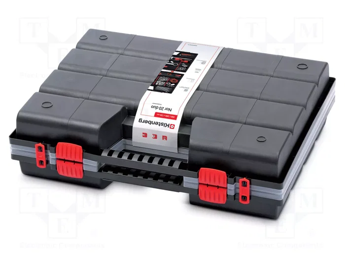 KISTENBERG NORS DUO Contenedor Doble Negro con Particiones KISTENBERG NORS DUO Contenedor Doble Negro con Particiones
