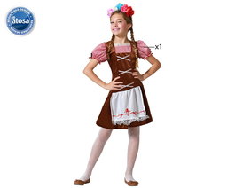 Disfraz infantil Marrón Camarera Alemana