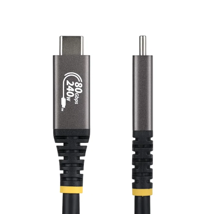 StarTech Cable USB4 USB-C de 1,5 m, 80 Gbps, 240 W, Negro StarTech Cable USB4 USB-C de 1,5 m, 80 Gbps, 240 W, Negro