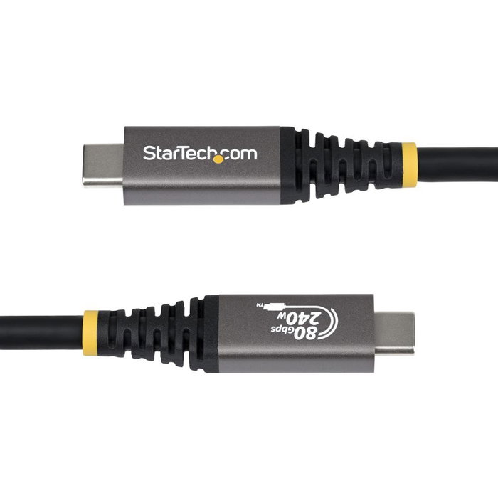 Startech Cable USB4 USB-C 1,5 m Certificado USB-IF 80 Gbps Startech Cable USB4 USB-C 1,5 m Certificado USB-IF 80 Gbps