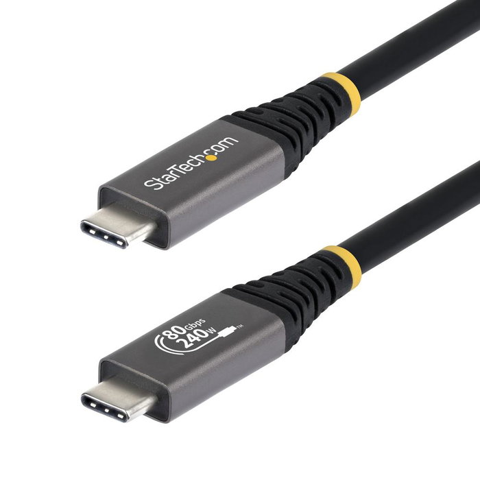 Startech Cable USB4 USB-C 1,5 m Certificado USB-IF 80 Gbps Startech Cable USB4 USB-C 1,5 m Certificado USB-IF 80 Gbps