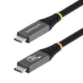 StarTech.com Cable USB4 de 1,5 m, 80 Gbps, 240W, 8K120/4K240, Negro