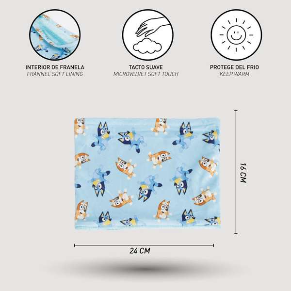 Cerdá Braga cuello Bluey 24x21 cm para niños de 18 a 48 meses