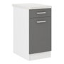 Ultra Mueble bajo de cocina L 40 cm con encimera incluida - Gris