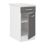 Ultra Mueble bajo de cocina L 40 cm con encimera incluida - Gris
