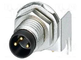 PHOENIX CONTACT Conector M8 macho de 3 pines angular para panel