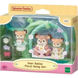 Sylvanian Families 5801 Ciervo Bebé y Columpio con Cuna