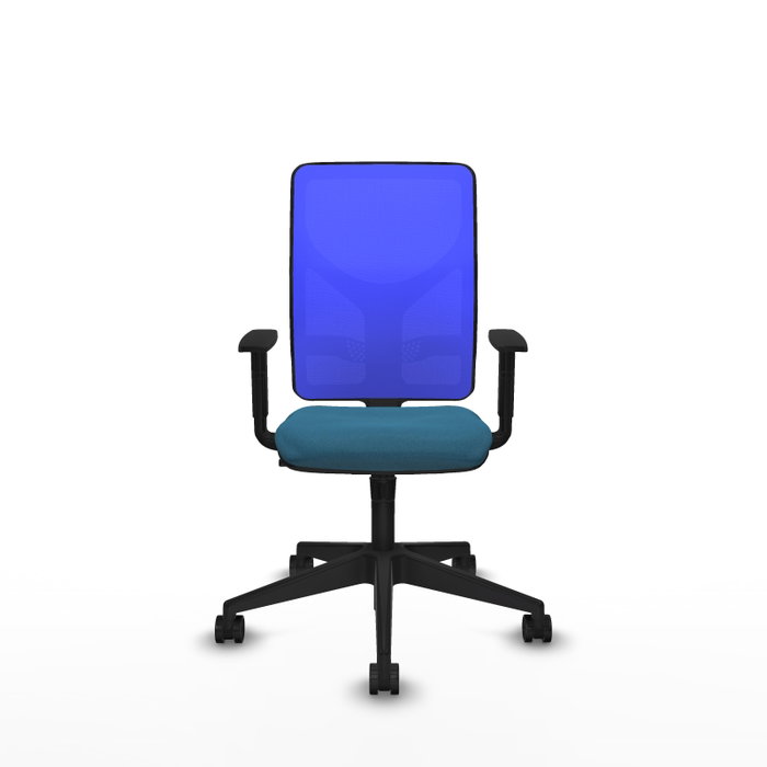 PIQUERAS Y CRESPO Silla de oficina Motilla con mecanismo Sincro, Verde petróleo y Azul