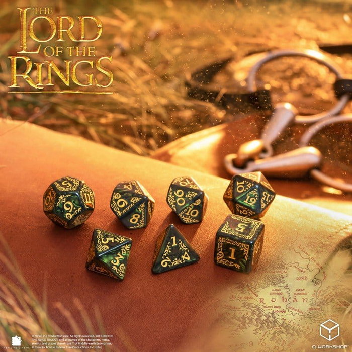 Q Workshop El Señor de los Anillos Set de 7 Dados Rohan