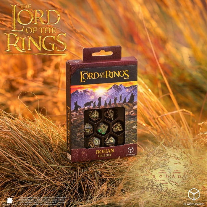 Q Workshop El Señor de los Anillos Set de 7 Dados Rohan
