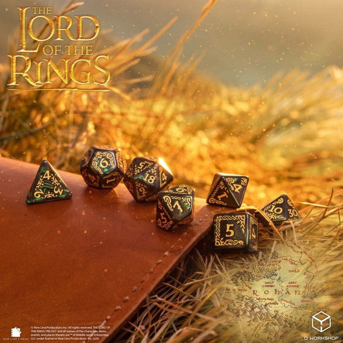 Q Workshop El Señor de los Anillos Set de 7 Dados Rohan