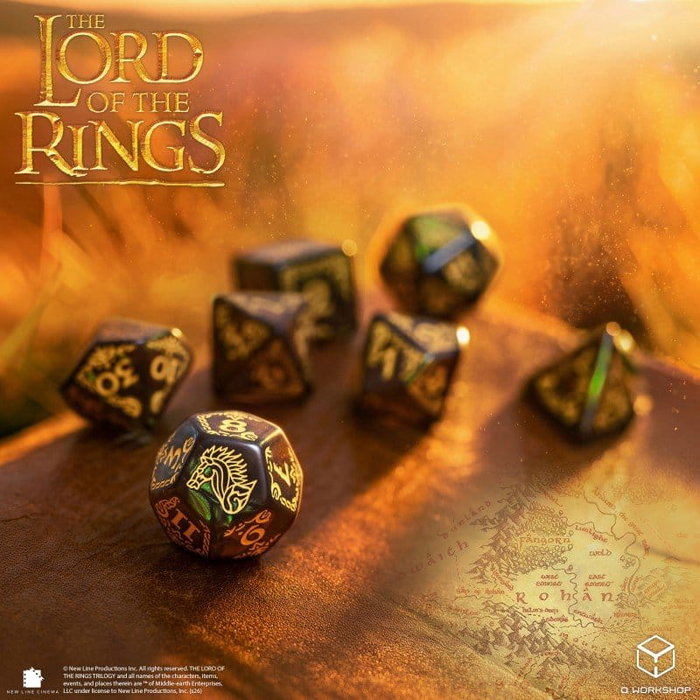 Q Workshop El Señor de los Anillos Set de 7 Dados Rohan