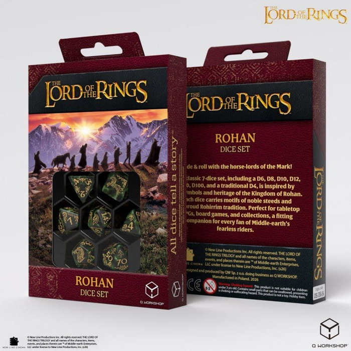 Q Workshop El Señor de los Anillos Set de 7 Dados Rohan