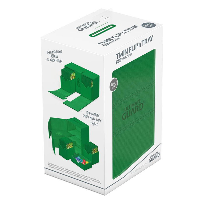 Ultimate Guard Twin Flip'n'Tray 160+ Xenoskin - Green Ultimate Guard Twin Flip'n'Tray 160+ Xenoskin - Green