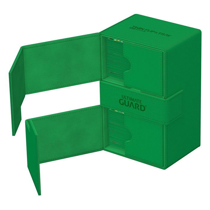Ultimate Guard Twin Flip'n'Tray 160+ Xenoskin - Green Ultimate Guard Twin Flip'n'Tray 160+ Xenoskin - Green