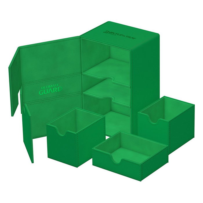 Ultimate Guard Twin Flip'n'Tray 160+ Xenoskin - Green Ultimate Guard Twin Flip'n'Tray 160+ Xenoskin - Green