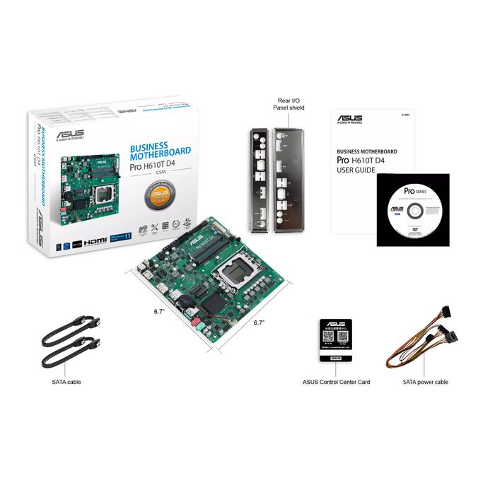 ASUS Pro H610T D4-CSM Thin Mini ITX DDR4