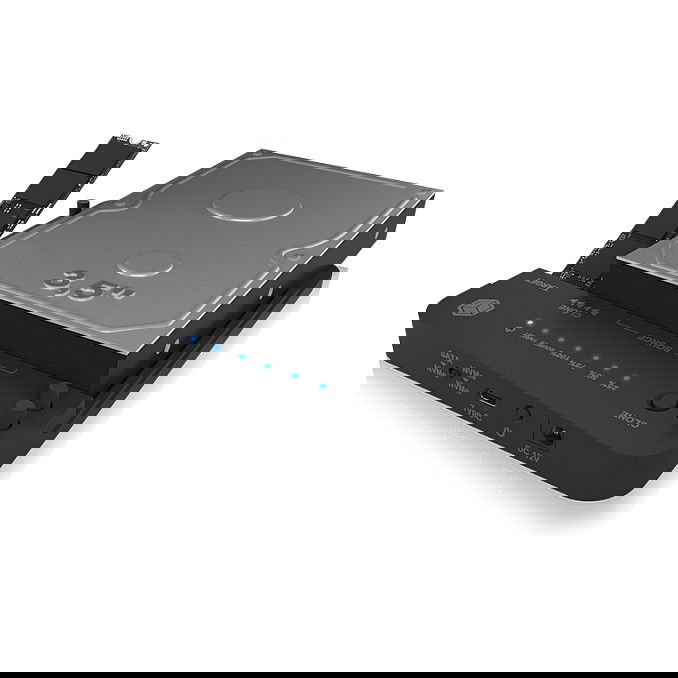 ICY BOX IB-2913MCL-C31 Docking Station para 2x M.2 NVMe/SATA SSD y 3.5"/2.5" HDD/SSD, USB-C 3.2