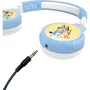 Lexibook LEX3380743113265 Auriculares Bluetooth y con Cable 2 en 1, Plegables con Limitación de Sonido, Diseño Elegante - Bluey