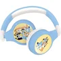 Lexibook LEX3380743113265 Auriculares Bluetooth y con Cable 2 en 1, Plegables con Limitación de Sonido, Diseño Elegante - Bluey