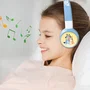 Lexibook LEX3380743113265 Auriculares Bluetooth y con Cable 2 en 1, Plegables con Limitación de Sonido, Diseño Elegante - Bluey