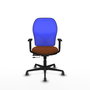 PIQUERAS Y CRESPO Silla de oficina Jorquera Marrón y Azul