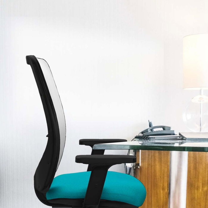 PIQUERAS Y CRESPO Silla de oficina Zulema con mecanismo Sincro, Azul marino y Blanco PIQUERAS Y CRESPO Silla de oficina Zulema con mecanismo Sincro, Azul marino y Blanco