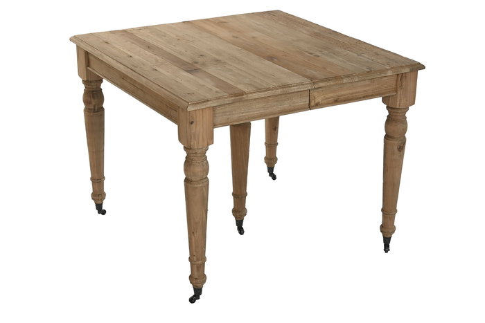DKD Home Decor Mesa Comedor Alpino Natural 100 x 78 x 100 cm Abeto
