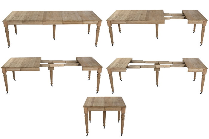 DKD Home Decor Mesa Comedor Alpino Natural 100 x 78 x 100 cm Abeto