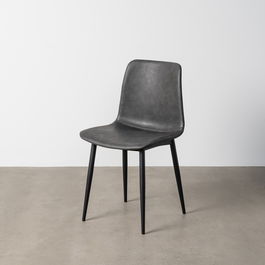 Silla Negro Metal / Simil Piel