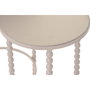 DKD Home Decor Set de 3 Mesitas Auxiliares de Metal Bolas Crema