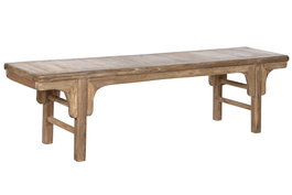 DKD Home Decor Azul tierra 23 Descalzadora Natural Marron Oscuro Teca Reciclada 41 x 48 x 183 cm