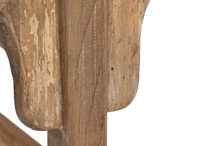 DKD Home Decor Azul tierra 23 Descalzadora Natural Marron Oscuro Teca Reciclada 41 x 48 x 183 cm