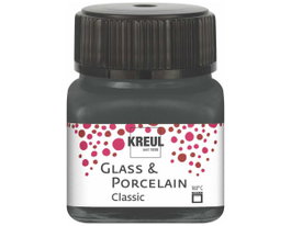 Kreul Pintura vidrio y porcelana CLASSIC brillante gris 20ml