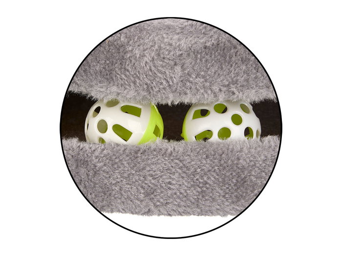 Mascow Rascador Columna para Gato con Base Redonda, 34x44x34 cm, Gris/Marrón (Set de 4)