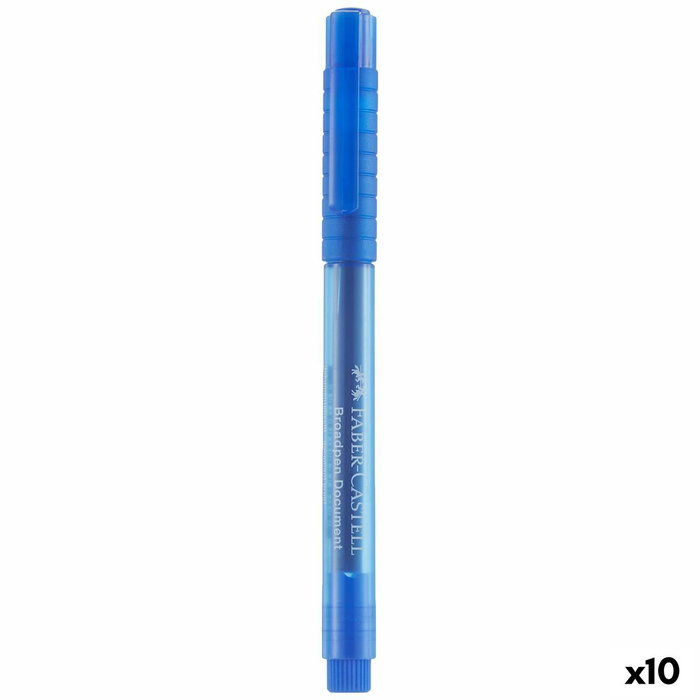 Faber Castell Rotulador Broadpen Document 0.8mm Azul (Set de 10)