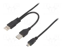 GEMBIRD Cablexpert USB 2.0 Negro con Conectores Dorados 0,9m