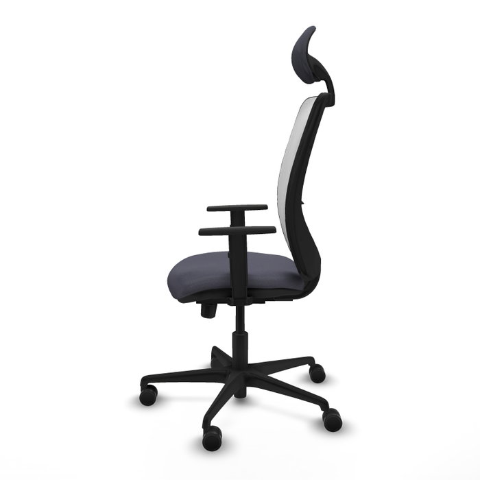 PIQUERAS Y CRESPO Silla de oficina Zulema con mecanismo Sincro/Traslack, Gris oscuro y Blanco PIQUERAS Y CRESPO Silla de oficina Zulema con mecanismo Sincro/Traslack, Gris oscuro y Blanco