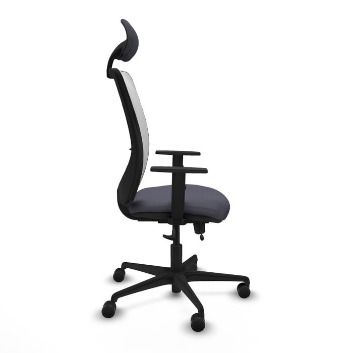 PIQUERAS Y CRESPO Silla de oficina Zulema con mecanismo Sincro/Traslack, Gris oscuro y Blanco PIQUERAS Y CRESPO Silla de oficina Zulema con mecanismo Sincro/Traslack, Gris oscuro y Blanco