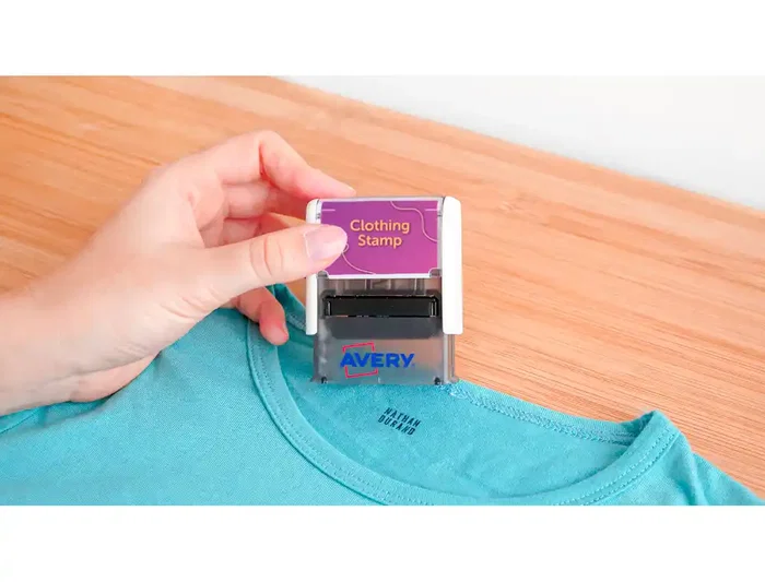 Avery Sello Personalizable Tejidos 3 Líneas 15 Caracteres Cada Una Lavable Negro