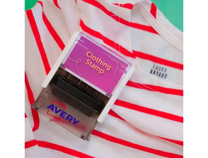 Avery Sello Personalizable Tejidos 3 Líneas 15 Caracteres Cada Una Lavable Negro