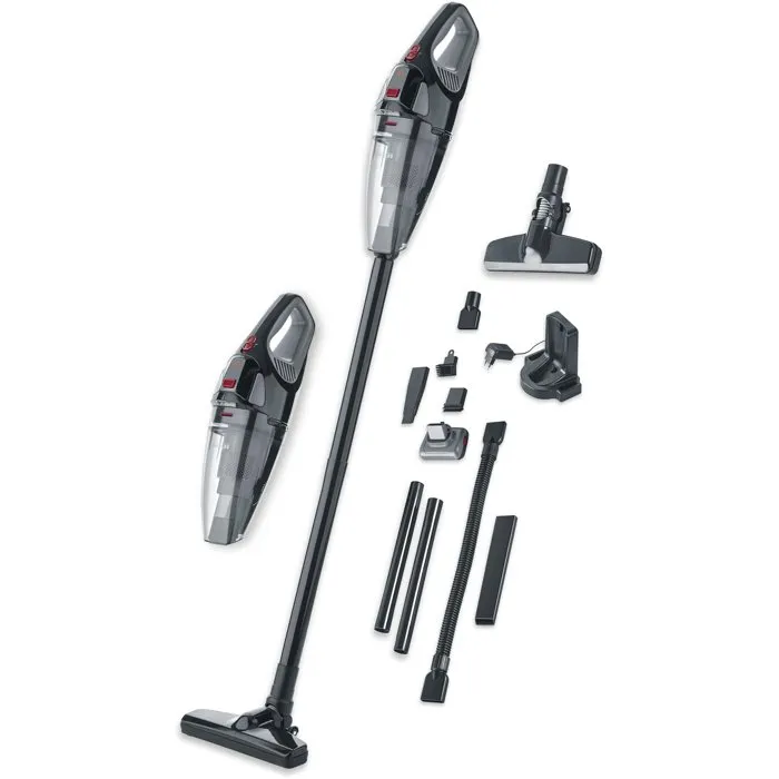 Severin SEV1697020544720 - Aspiradora de Mano y Escoba 2 en 1, 5500 Pa, Autonomía 50 min, Depósito 650 ml, Negro/Gris/Rojo Severin SEV1697020544720 - Aspiradora de Mano y Escoba 2 en 1, 5500 Pa, Autonomía 50 min, Depósito 650 ml, Negro/Gris/Rojo