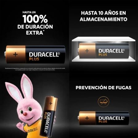 Duracell Pilas Alcalinas AA LR6 Plus Power, Blister con 8 Unidades