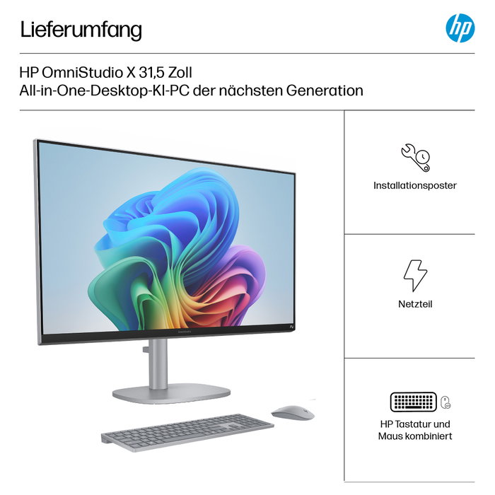 HP OmniStudio X 32-c1173ng All-in-One PC - Intel Core i7, 16GB RAM, 1TB SSD, Windows 11 Home